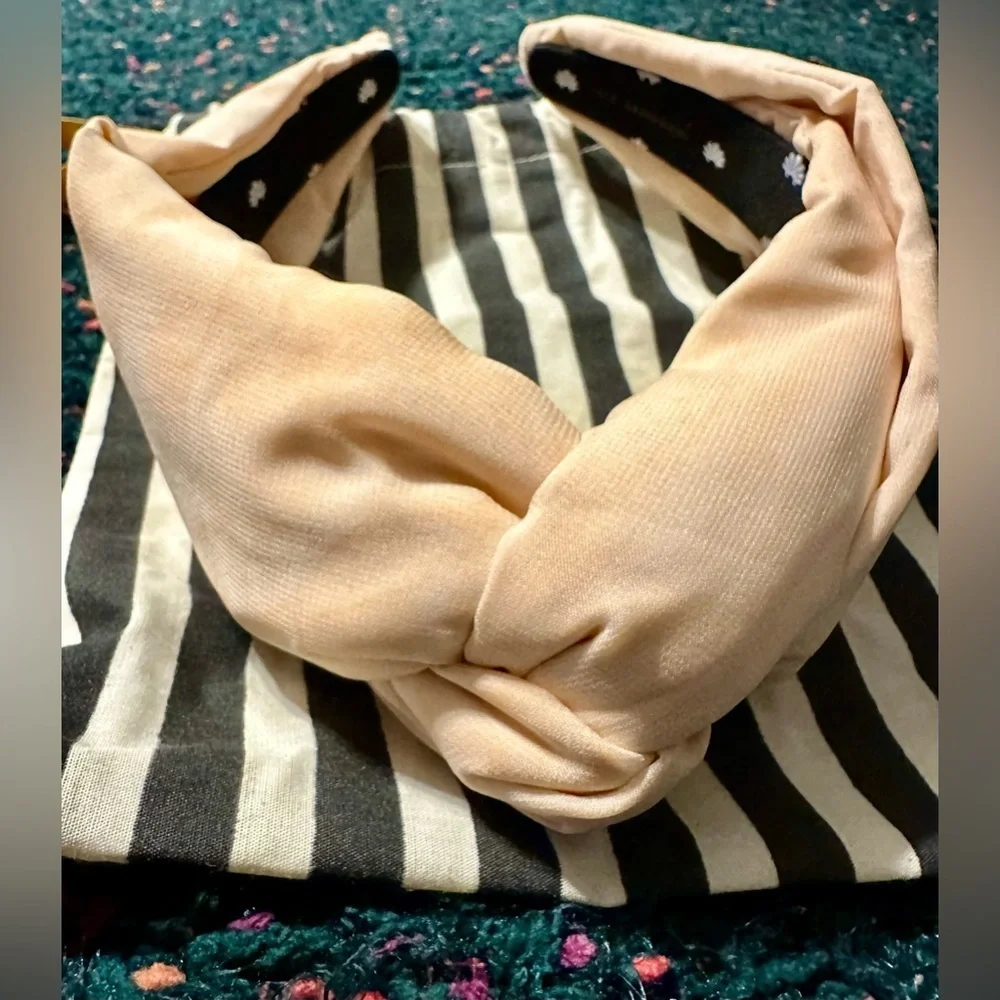 RARE Lele Sadoughi NWT Greta Ombre Silk Headband in Blush